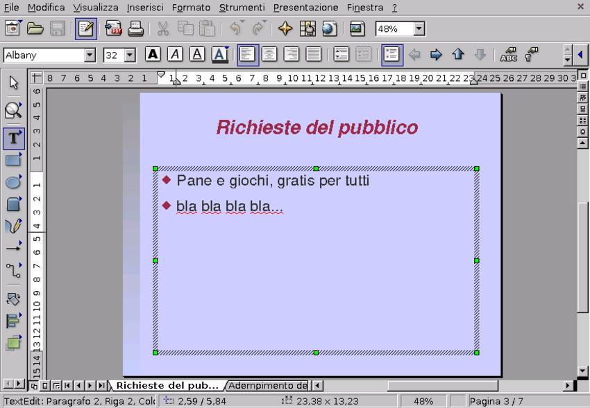 presentazione con openoffice