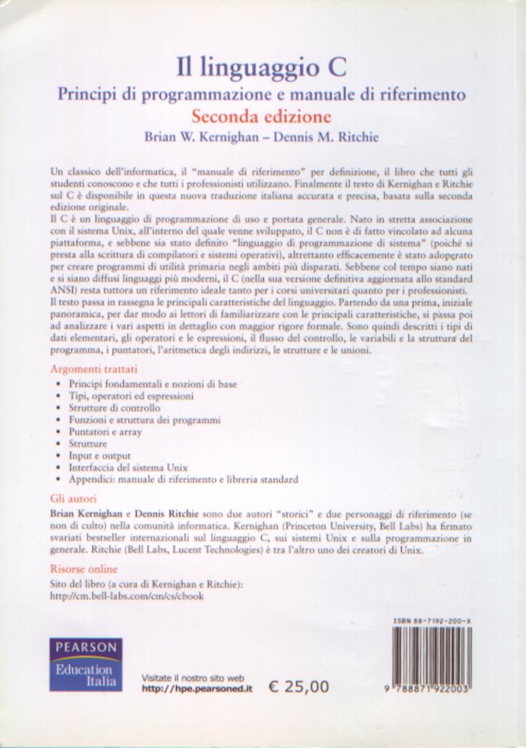 libro, quarta di copertina